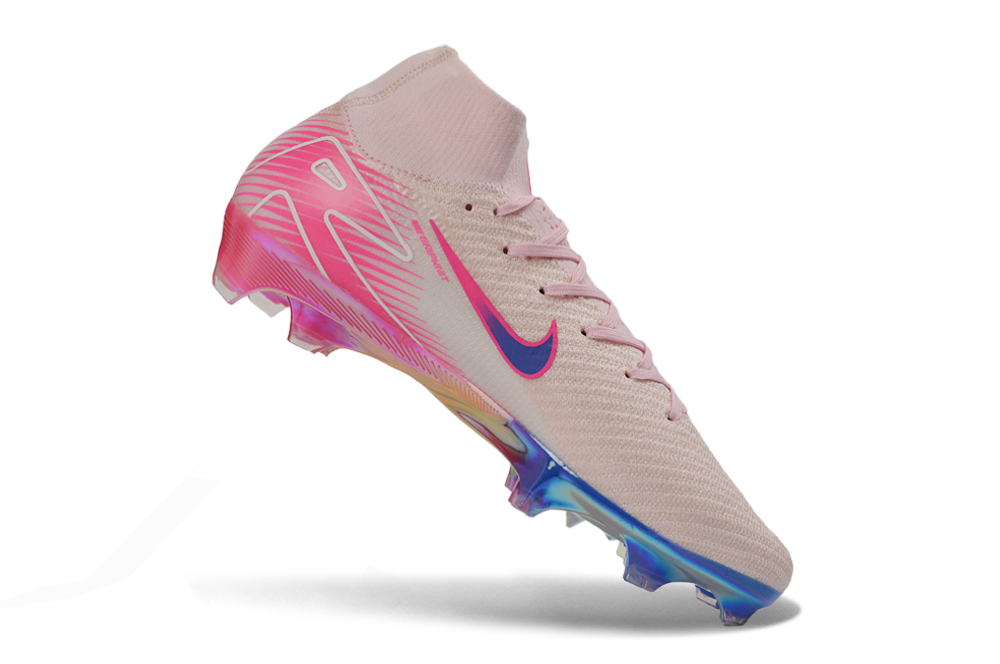 Nike Air Zoom Mercurial Superfly X Elite FG Neon Pulse football cleats from side angle