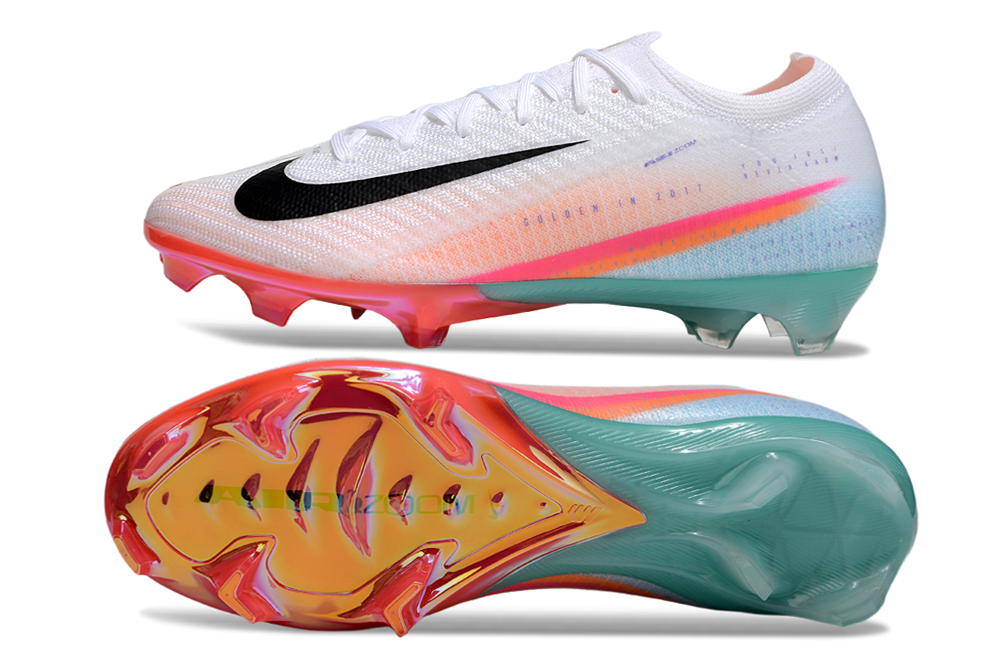 Side view of Nike Air Zoom Mercurial Vapor XVI Elite FG football boots with Sam Kerr's design