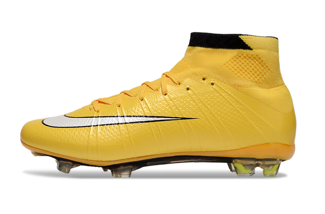 Nike Mercurial Superfly IV Elite FG soccer cleats in vibrant laser orange color