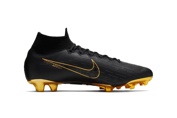 Close-up of CR7 Nike Mercurial Superfly VI Elite FG boot details