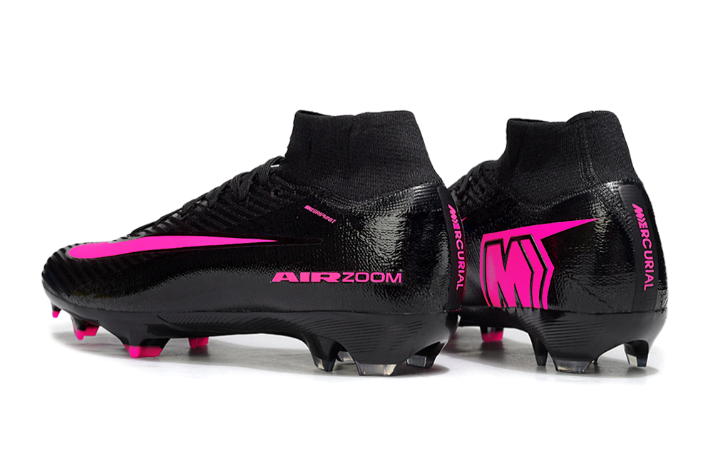 Nike Air Zoom Mercurial Superfly X Elite FG football cleats in a store display