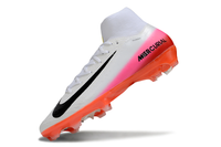 Up close view of Nike Air Zoom Mercurial Superfly X Elite FG soccer shoes for extreme performance.