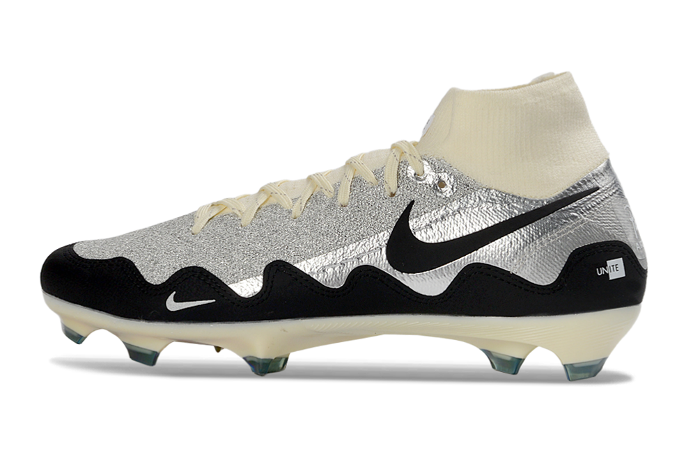 Nike Air Zoom Mercurial Superfly X Elite FG soccer cleats with Patta and White Waves design