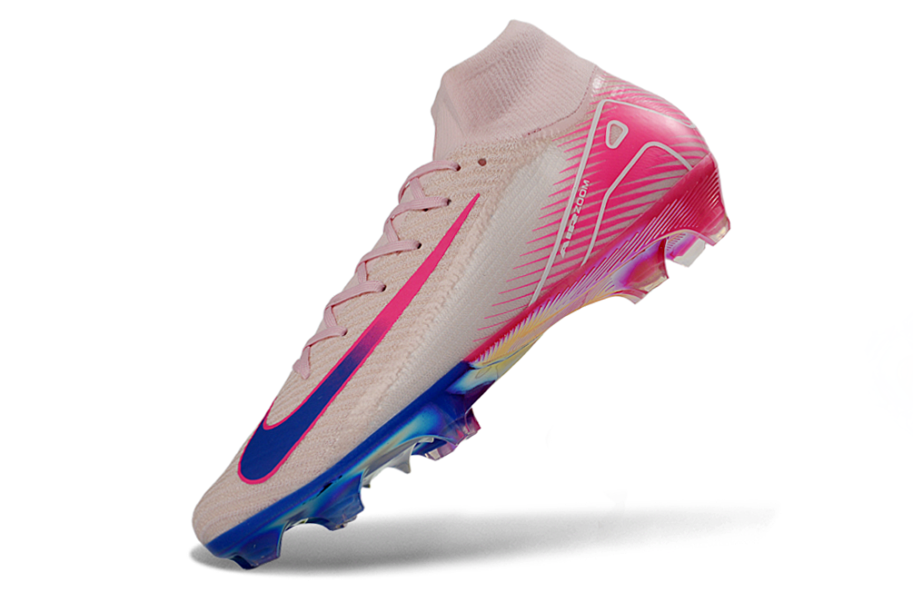 Close-up of Nike Air Zoom Mercurial Superfly X Elite FG Neon Pulse football cleats sole